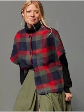 Maeve by Anthropologie Plaid Cape | Cape | Anthropologie Cape | Plaid Cape
